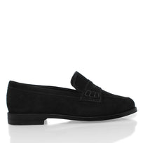 PENNY - Ante Negro Regina Romero Zapato Mocasin de Piso Para Dama en Piel