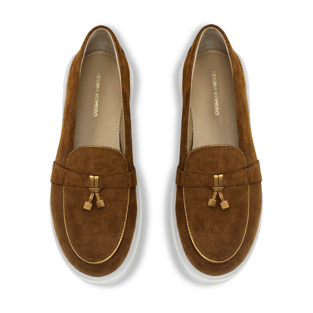 PORTOFINO - Oro Viejo Regina Romero Zapato Tenis Urbano Sport Para Dama en Piel