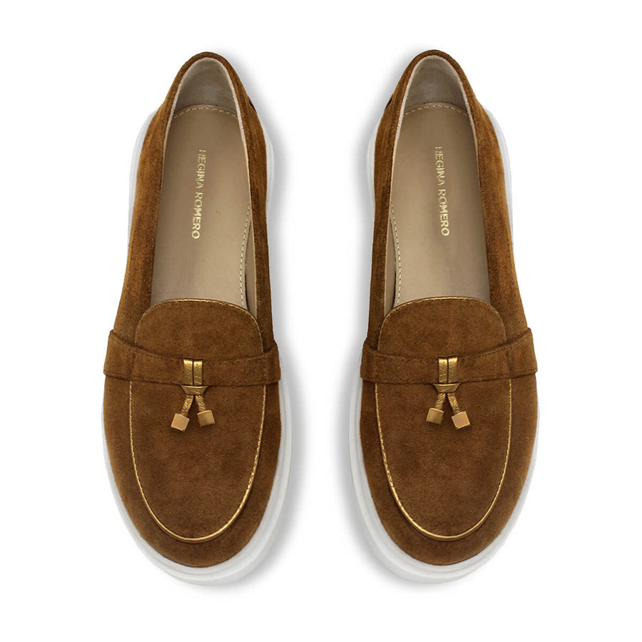 PORTOFINO - Oro Viejo Regina Romero Zapato Tenis Urbano Sport Para Dama en Piel