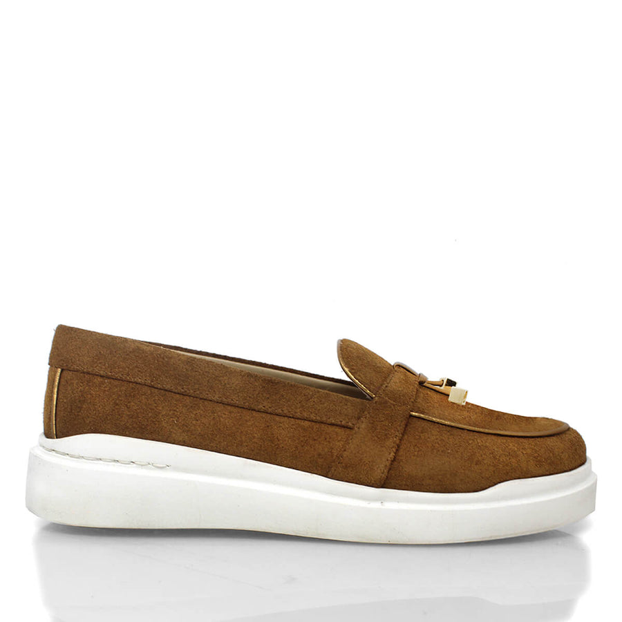 PORTOFINO - Oro Viejo Regina Romero Zapato Tenis Urbano Sport Para Dama en Piel