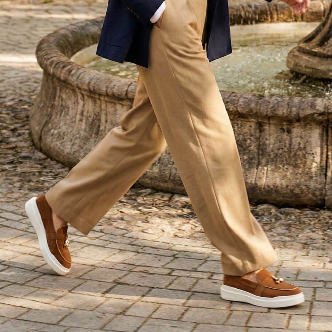 PORTOFINO - Oro Viejo Regina Romero Zapato Tenis Urbano Sport Para Dama en Piel