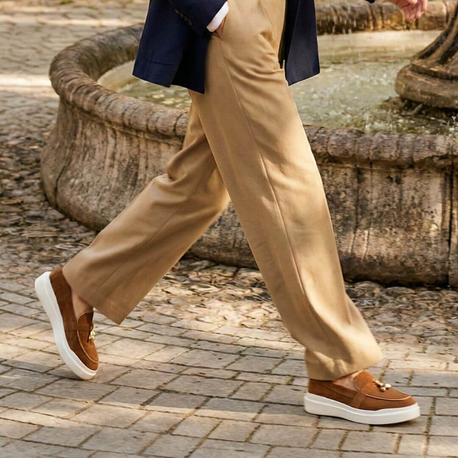 PORTOFINO - Oro Viejo Regina Romero Zapato Tenis Urbano Sport Para Dama en Piel