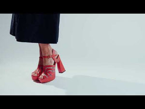ROBIN 125 - Coral Regina Romero High Heel Platform Sandal Shoe for Women in Leather