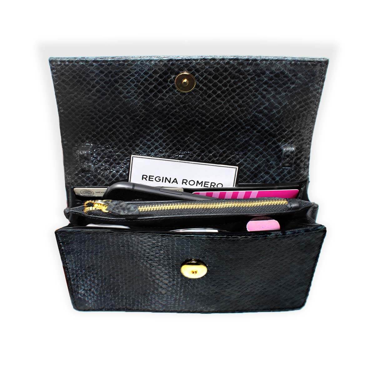 ARTEMISA - Negro Regina Romero Accesorio Cartera Para Dama en Piel