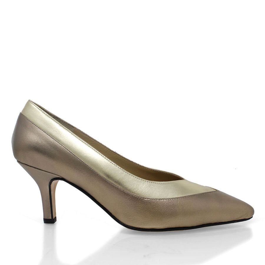 FIUME 60 - Multimetal Regina Romero Zapato Sandalia Zapatilla Tacon Bajo Para Dama en Piel