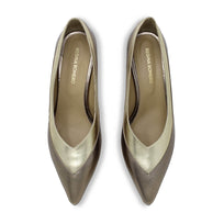 FIUME 60 - Multimetal Regina Romero Zapato Sandalia Zapatilla Tacon Bajo Para Dama en Piel