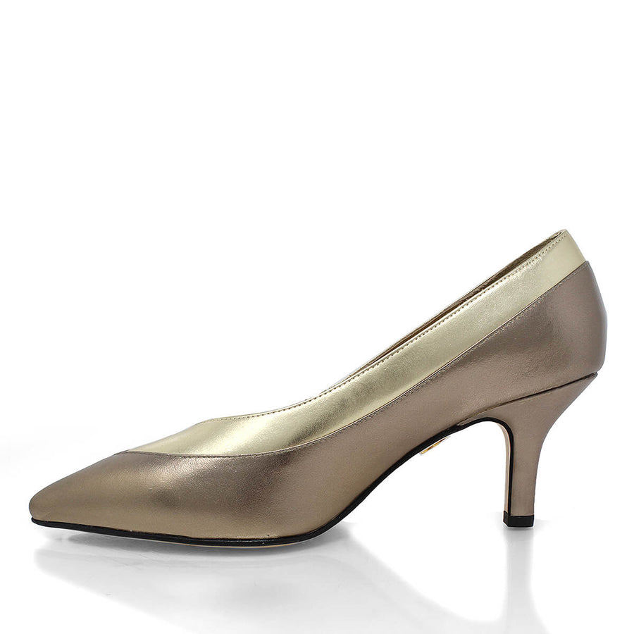 FIUME 60 - Multimetal Regina Romero Zapato Sandalia Zapatilla Tacon Bajo Para Dama en Piel