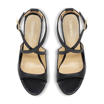 ADELA 85 - Negro Regina Romero Zapato Sandalia Zapatilla Tacon Alto Para Dama en Piel