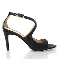 ADELA 85 - Negro Regina Romero Zapato Sandalia Zapatilla Tacon Alto Para Dama en Piel