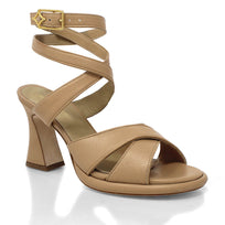 GIANNINA 85 - Beige Regina Romero Zapato Zapatilla Tacon Alto Para Dama en Piel