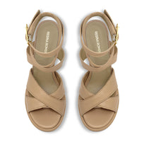 GIANNINA 85 - Beige Regina Romero Zapato Zapatilla Tacon Alto Para Dama en Piel