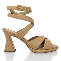 GIANNINA 85 - Beige Regina Romero Zapato Zapatilla Tacon Alto Para Dama en Piel
