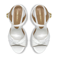 ALEXA 135 - Blanco Regina Romero Zapato Sandalia Plataforma Tacon Alto Para Dama en Piel