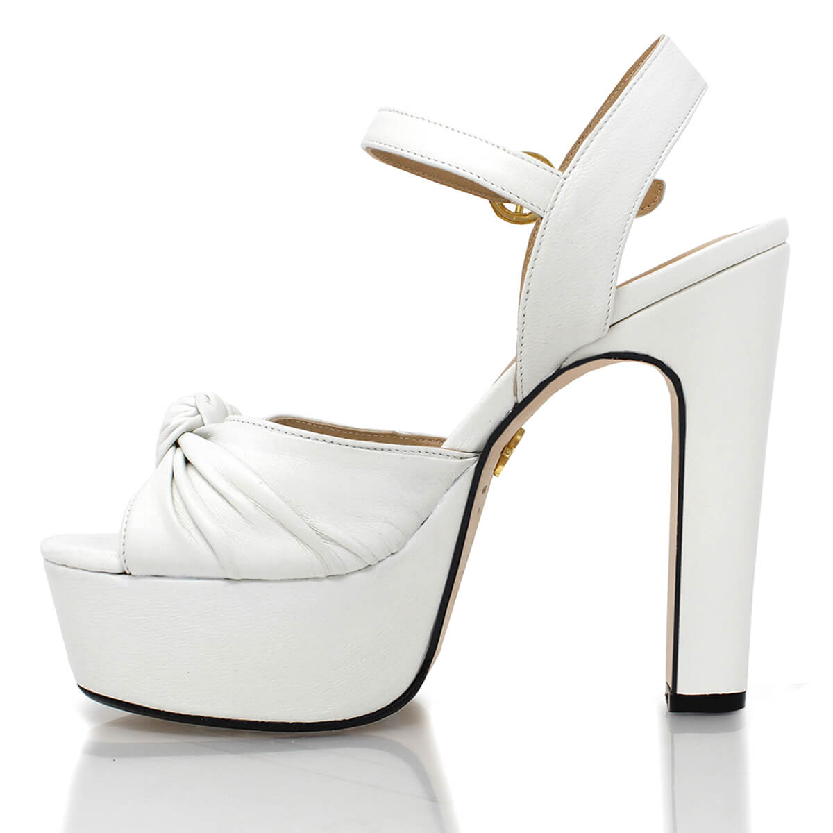 ALEXA 135 - Blanco Regina Romero Zapato Sandalia Plataforma Tacon Alto Para Dama en Piel