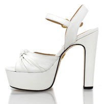 ALEXA 135 - Blanco Regina Romero Zapato Sandalia Plataforma Tacon Alto Para Dama en Piel