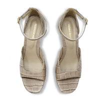 BONNIE 95 - Beige Regina Romero Zapato Sandalia Plataforma Tacon Alto Para Dama en Piel