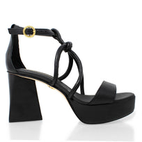 CALIPSO 95 - Negro Regina Romero Zapato Sandalia Plataforma Tacon Alto Para Dama en Piel
