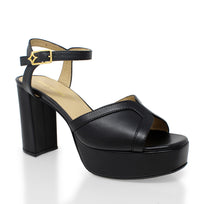 ELARA 95 - Negro Regina Romero Zapato Zapatilla Tacon Alto Para Dama en Piel