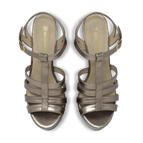 ROMI 135 - Seda Regina Romero Zapato Sandalia Plataforma Tacon Alto Para Dama en Piel