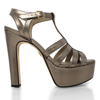 ROMI 135 - Seda Regina Romero Zapato Sandalia Plataforma Tacon Alto Para Dama en Piel