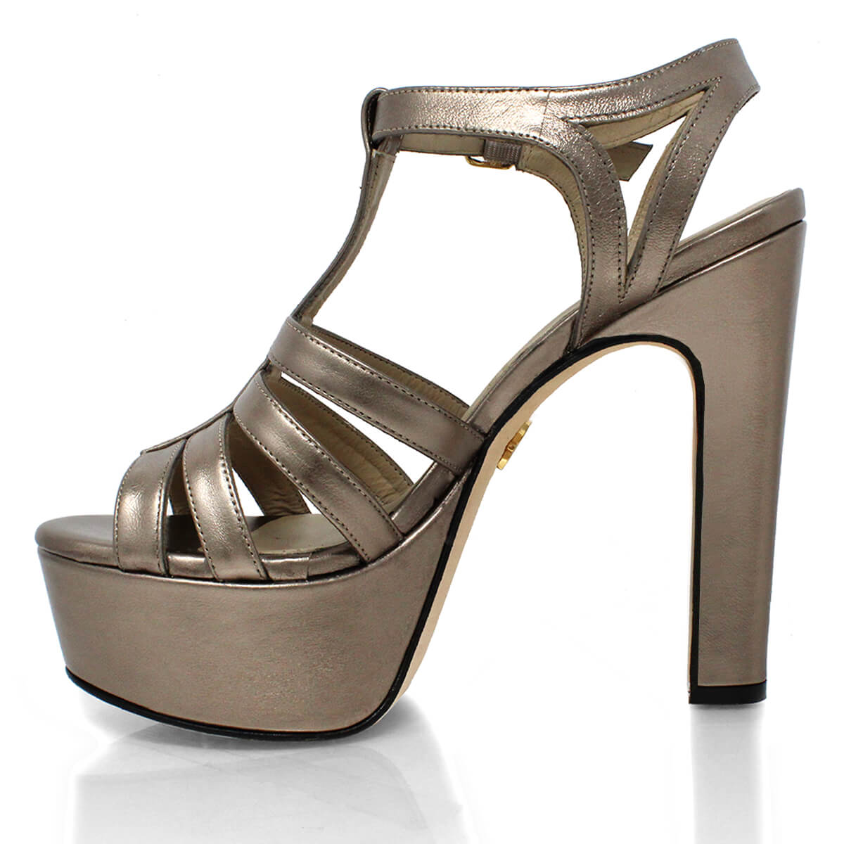 ROMI 135 - Seda Regina Romero Zapato Sandalia Plataforma Tacon Alto Para Dama en Piel