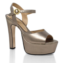 SABRINA 135 - Seda Regina Romero Zapato Sandalia Plataforma Tacon Alto Para Dama en Piel