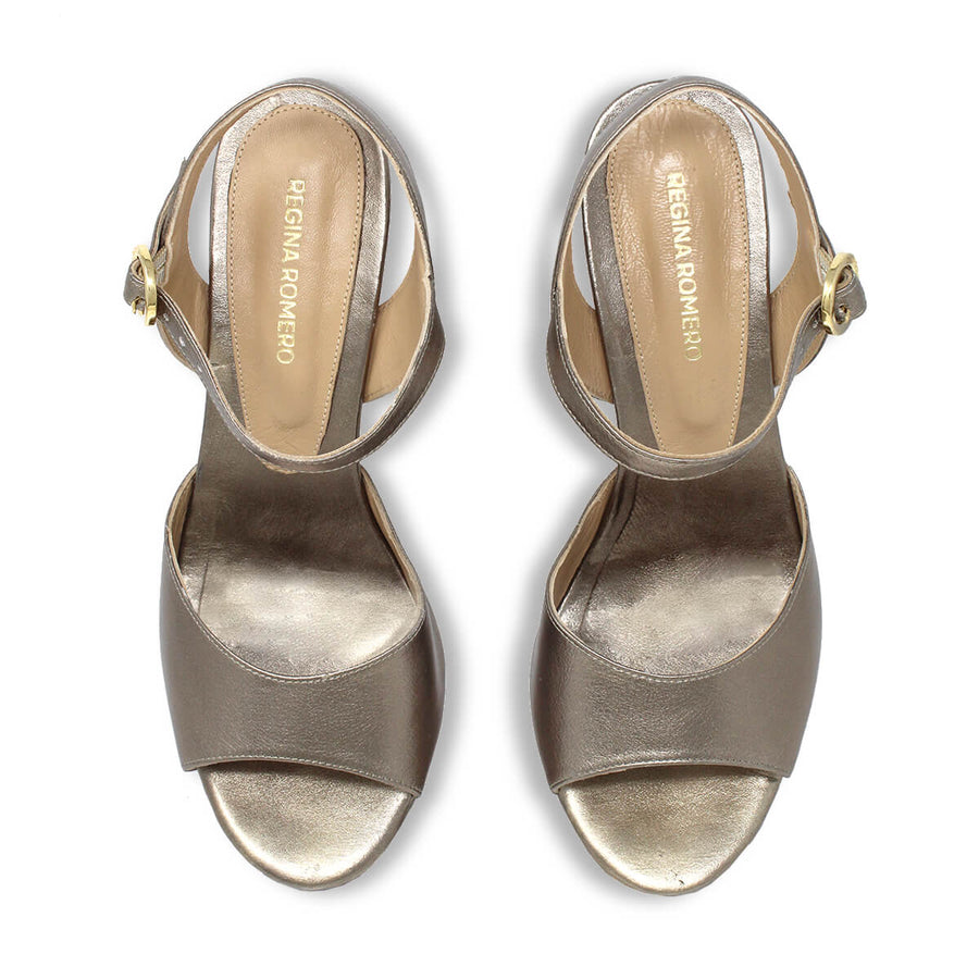 SABRINA 135 - Seda Regina Romero Zapato Sandalia Plataforma Tacon Alto Para Dama en Piel