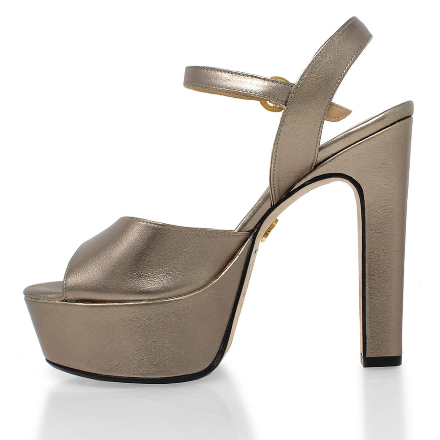 SABRINA 135 - Seda Regina Romero Zapato Sandalia Plataforma Tacon Alto Para Dama en Piel