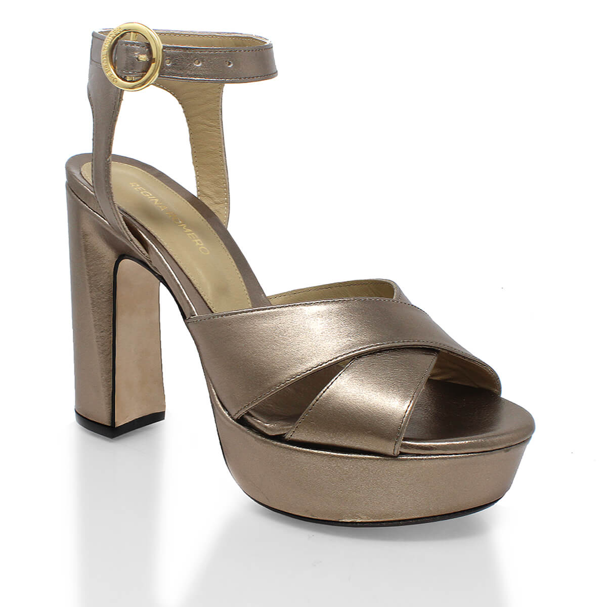 VENUS 120 - Seda Regina Romero High Heel Platform Sandal Shoe for Women in Leather