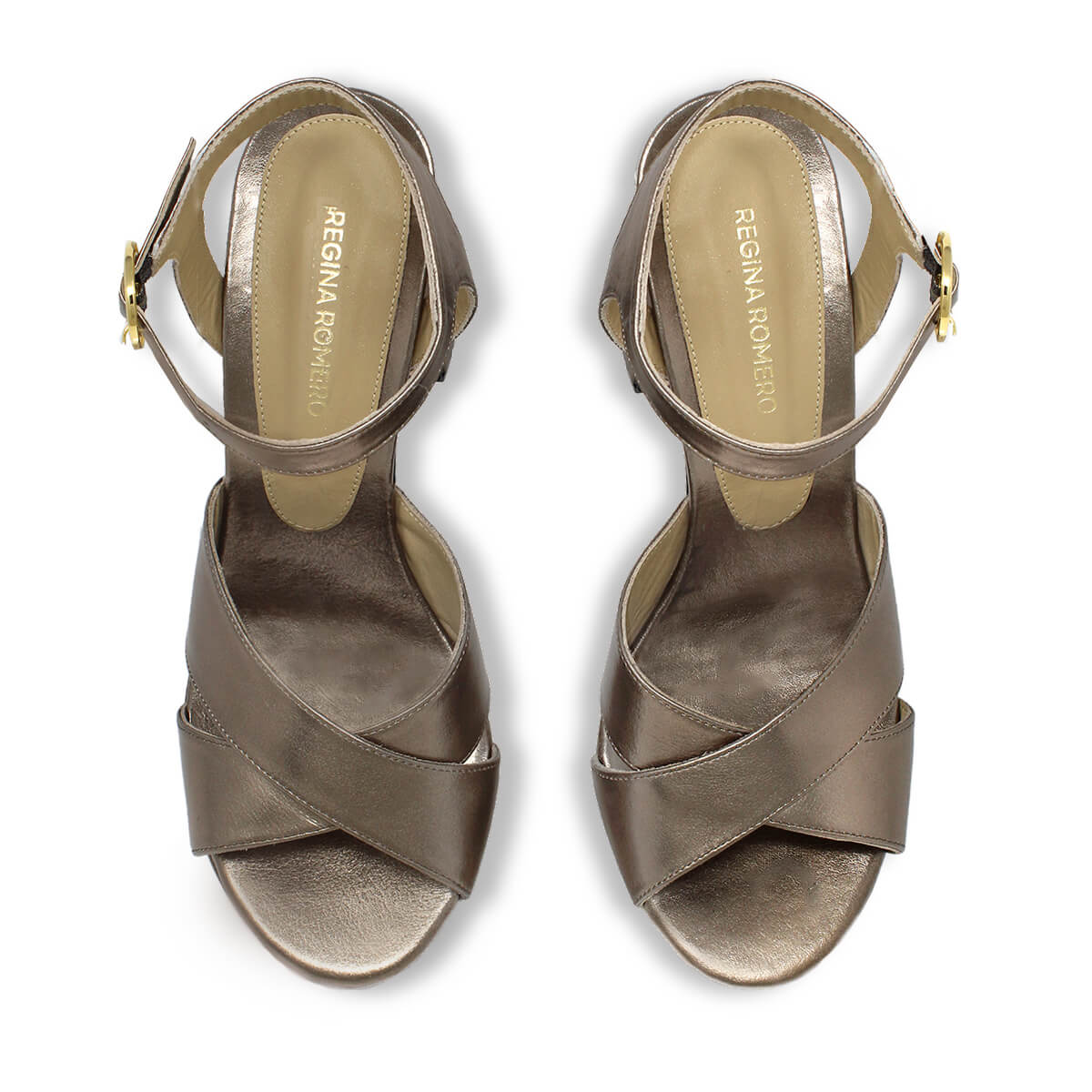 VENUS 120 - Seda Regina Romero High Heel Platform Sandal Shoe for Women in Leather