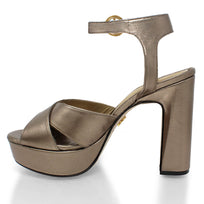 VENUS 120 - Seda Regina Romero High Heel Platform Sandal Shoe for Women in Leather