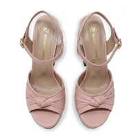 ALEXA 135 - Antique Pink Regina Romero High Heel Platform Sandal Shoe for Women in Leather