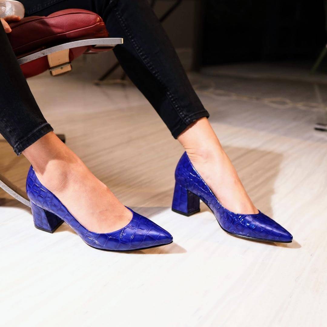 Zapatos de best sale mujer color azul