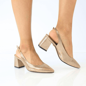 TANIA 50 - Seda Regina Romero Zapato Zapatilla Tacon Bajo Para Dama en Piel