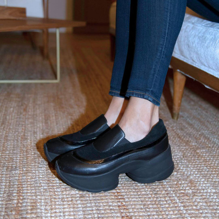 ALICE 75 - Mix Negro Regina Romero Zapato Tenis Urbano Sport Para Dama en Piel
