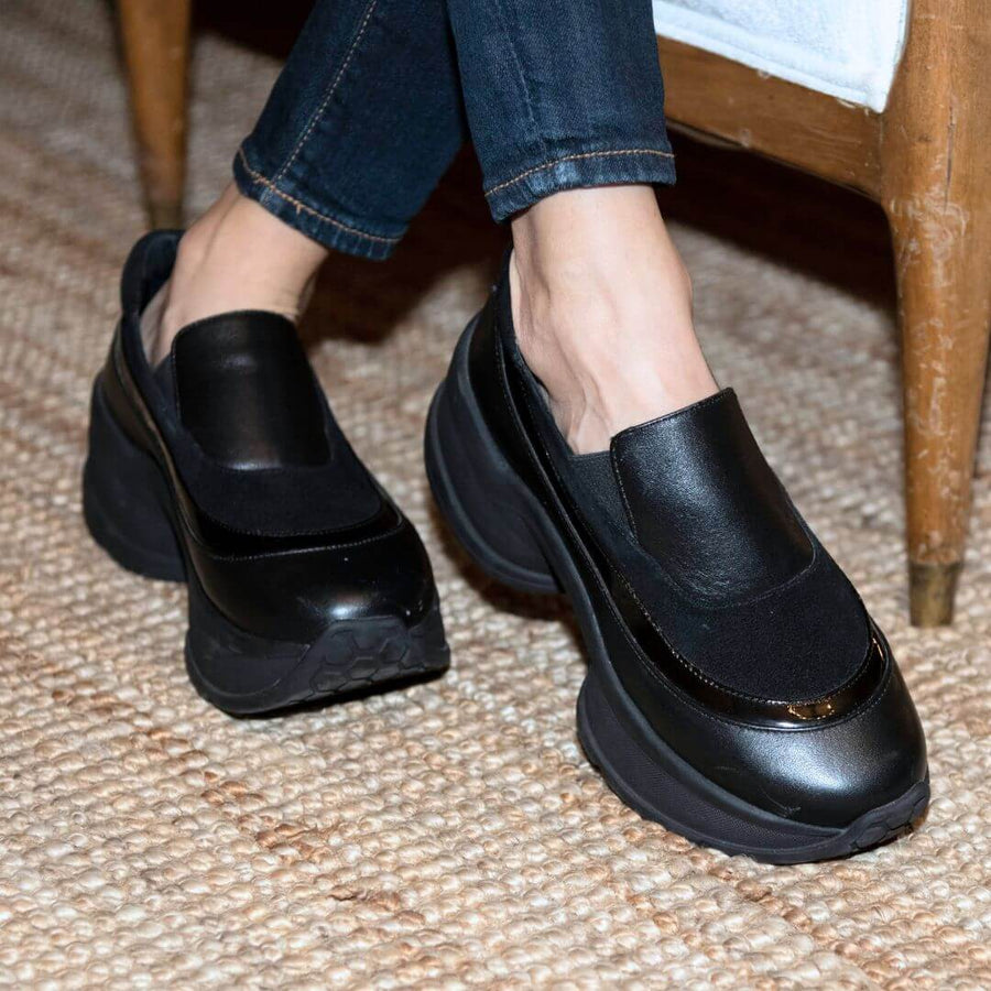 ALICE 75 - Mix Negro Regina Romero Zapato Tenis Urbano Sport Para Dama en Piel