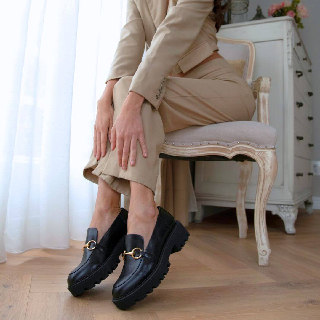 JUDY SPORT - Negro Regina Romero Zapato Tenis Urbano Sport Para Dama en Piel