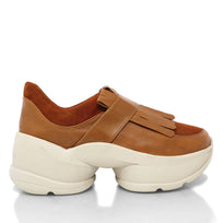 KENDALL 75 - Tan Regina Romero Zapato Tenis Urbano Sport Para Dama en Piel