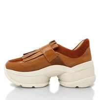 KENDALL 75 - Tan Regina Romero Zapato Tenis Urbano Sport Para Dama en Piel