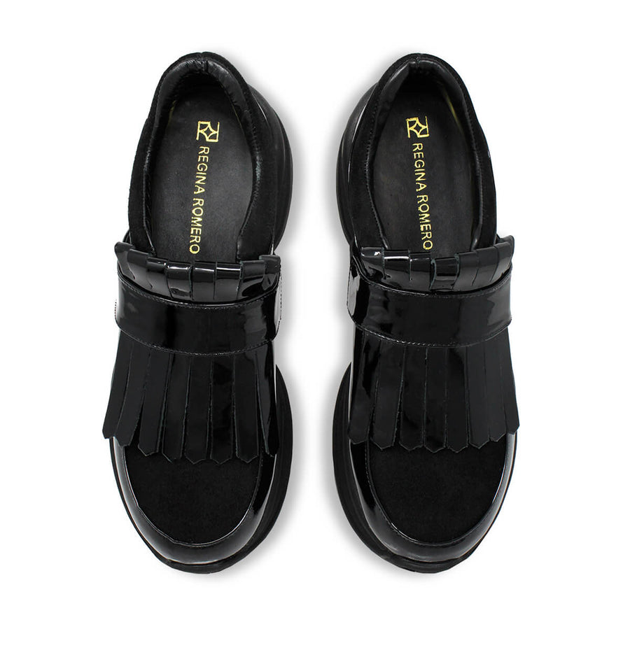 KENDALL 75 - Negro Regina Romero Zapato Tenis Urbano Sport Para Dama en Piel