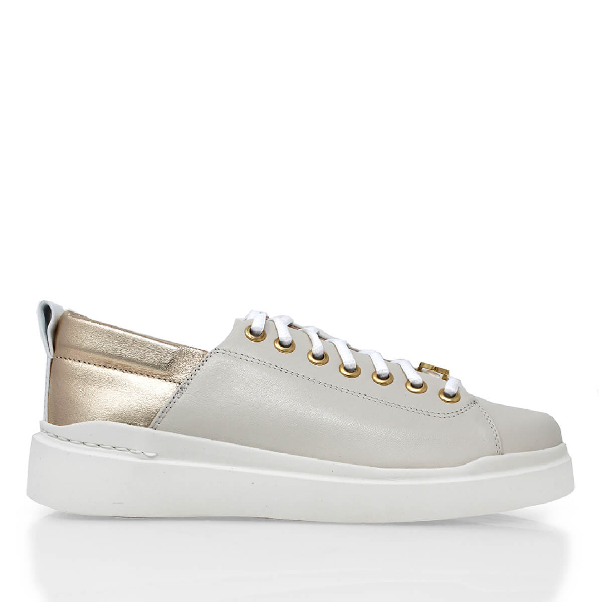 VALERIA - Latte y Champagne Regina Romero Zapato Tenis Urbano Sport Para Dama en Piel