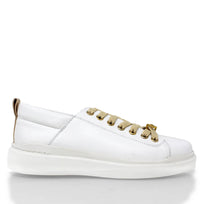 VALERIA - Latte y Champagne Regina Romero Zapato Tenis Urbano Sport Para Dama en Piel