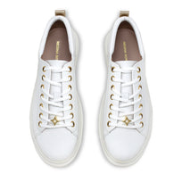 VALERIA - Blanco y Champagne Regina Romero Zapato Tenis Urbano Sport Para Dama en Piel