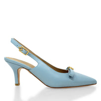 ELANI 60 - Azul Claro Regina Romero  Zapato Zapatilla Tacon Bajo Para Dama en Piel