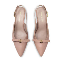 ELANI 60 - Rosa Antiguo Regina Romero  Zapato Zapatilla Tacon Bajo Para Dama en Piel