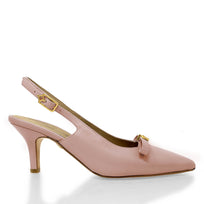 ELANI 60 - Rosa Antiguo Regina Romero  Zapato Zapatilla Tacon Bajo Para Dama en Piel