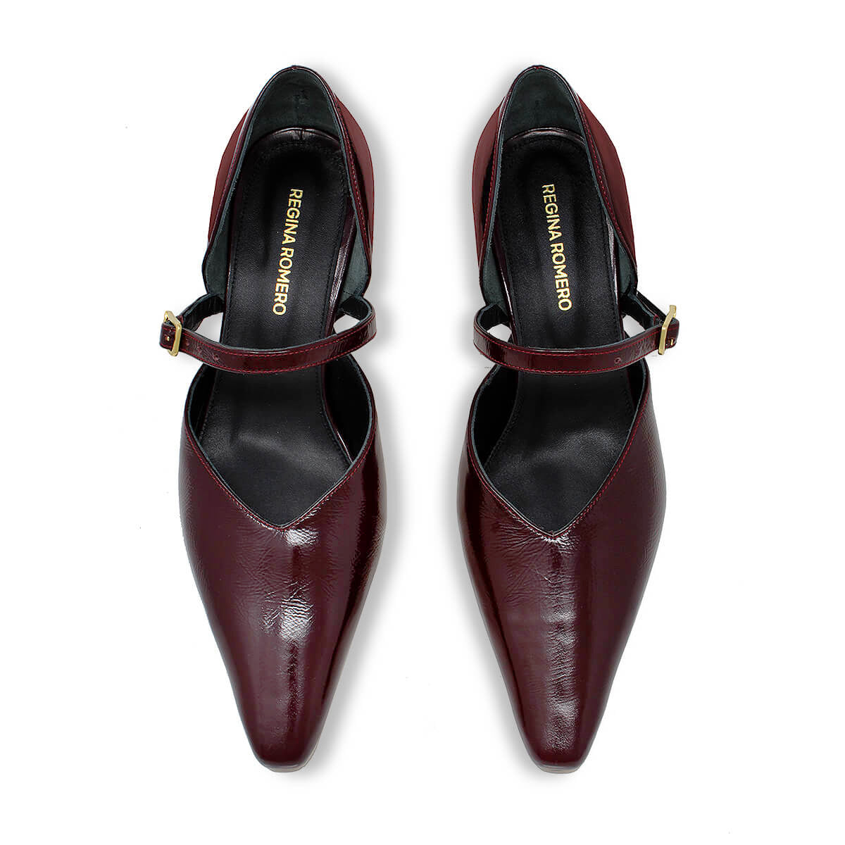 EMILIA 60 - Vino Regina Romero Zapato Zapatilla Tacon Bajo Para Dama en Piel