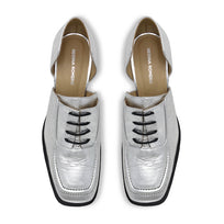 ERICA 75 - Black Regina Romero High Heel Sneaker for Lady in Leather