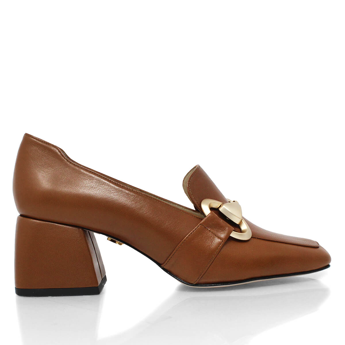 GRETA 40 - Miel Regina Romero Low Heel Sneaker Shoe for Women in Leather