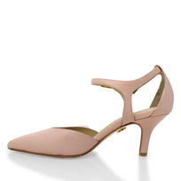 ILYANA 60 - Rosa Antiguo Regina Romero Zapato Zapatilla Tacon Bajo Para Dama en Piel